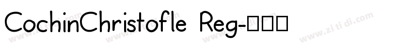 CochinChristofle Reg字体转换
